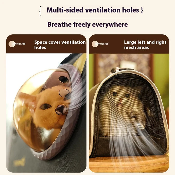 portable Cat Carrier Bag for Cats Pet Carriers Backpacks for Small Dogs Transparent Window Breathable Dog Cat Carrier for Travel