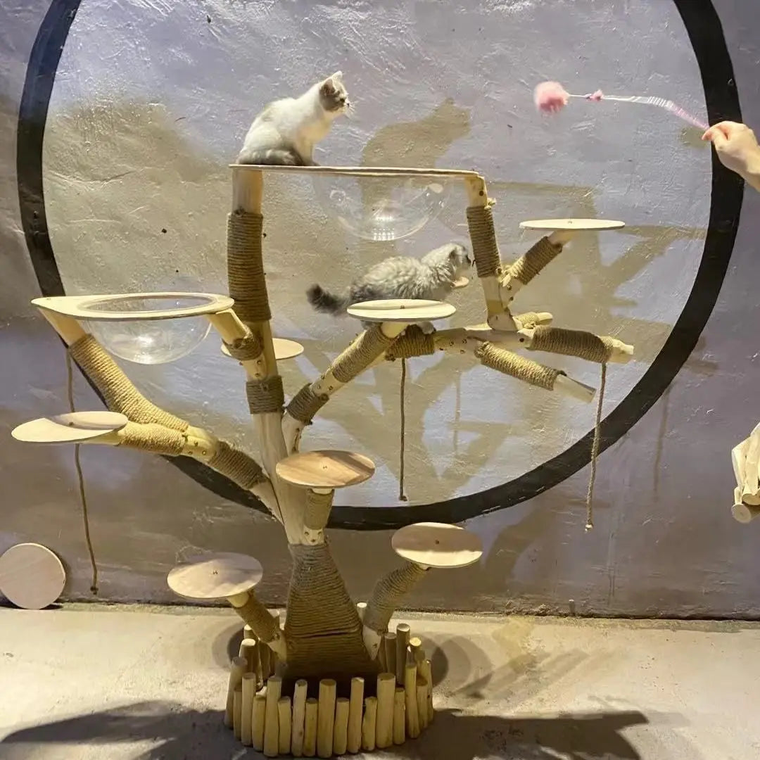 Nature Tree Cat Climbing Small Family Large Tree Cat Climbing Pet Tree House Indoor Habitat Pet Training Supplies Best GIft