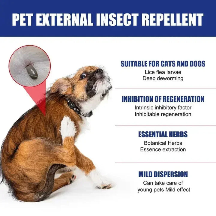 Pet Flea And Tick Repellent Spray Insect Killer Anti Itch Relief Mild Safe Insect Repellent Spray For Dog Cat Pet Care Supplies