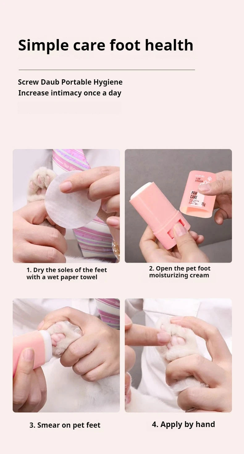 Pet paw care cream, rich in natural plant ingredients, gentle moisturizing, alcohol free, pet care moisturizing cream