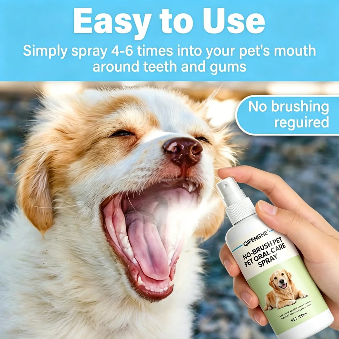Pet oral freshener spray, which can freshen breath and promote the oral health of cats and dogs