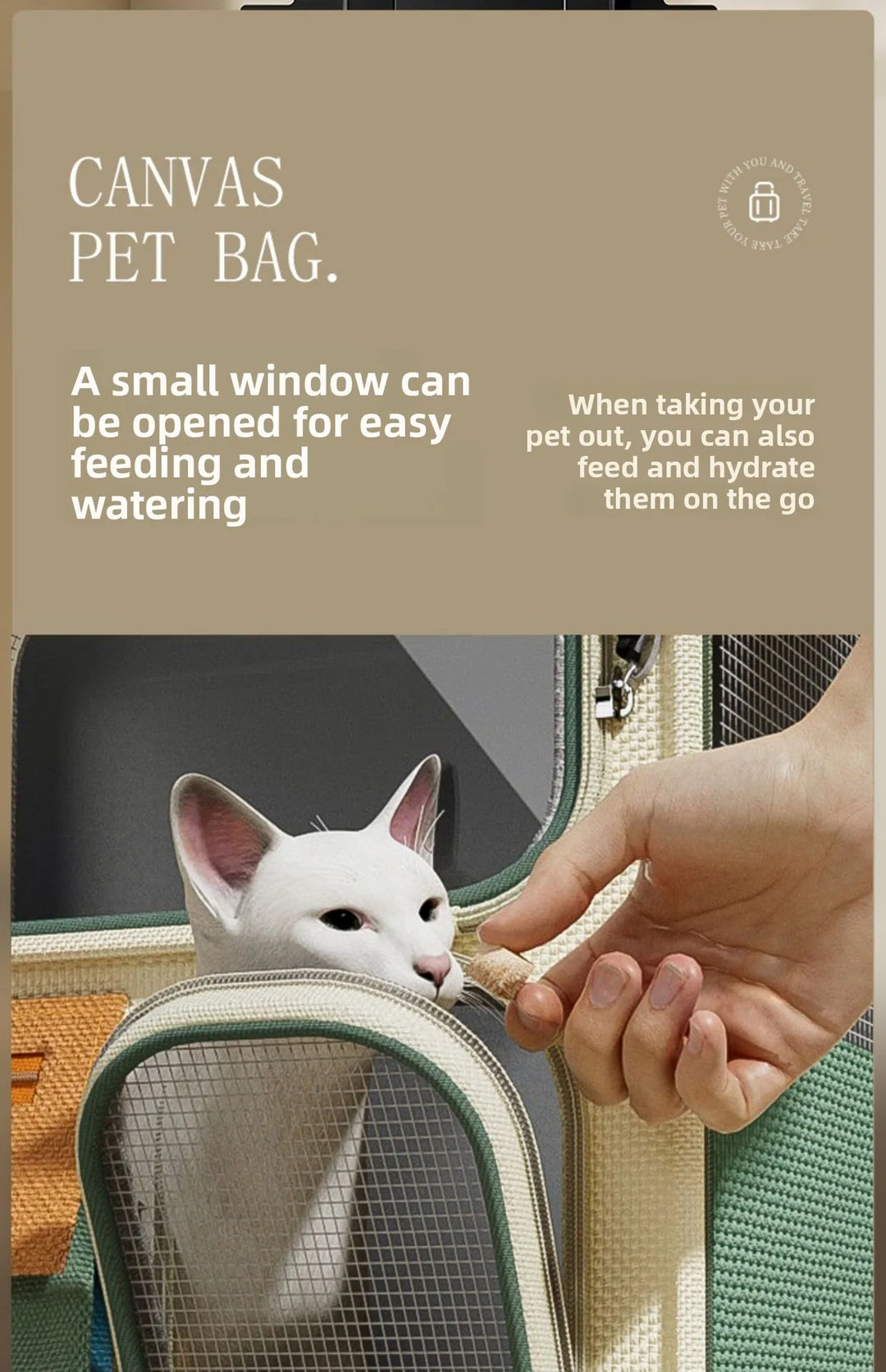 Rolling Cat Carrier with Wheels for Large Cats Small Dogs Up To 10kg  Ideal for Travel Walking and Camping Cat Handbag Dog Bag