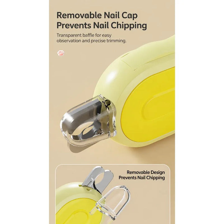 LED Light Pet Nail Clipper with File Anti-cut Bloodline Anti-splash Trimmer Safe Grooming Tool for Cat Kitten Precise Claw