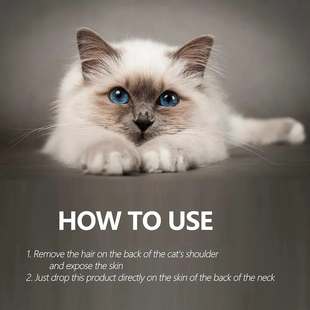 Pet Flea Killer Drop Anti-Fleas Ticks Lice Mite Removal Relieve Itching for Cats Dogs Ringworm Treatment Pet Insect Removal Drop