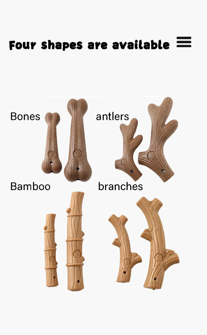 Pet Dog Chew Toys Teeth Clean Stick Interesting Pine Wood Cute Bone Shape Durable Bite Puppy Interactive Toy Pet Supplies