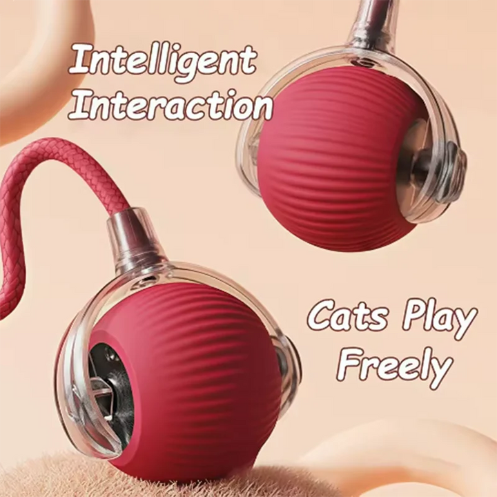 Dog and cat toys, ball, durable, self-entertainment, with rope, cat teaser ball, pet supplies, jumping ball, thud pet toys