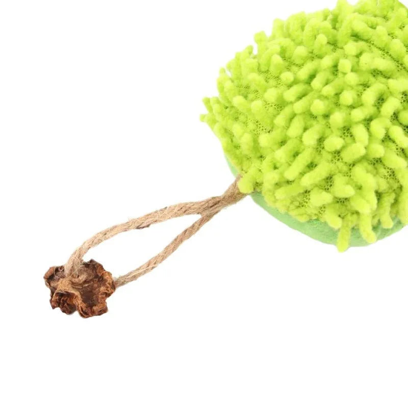 Cat plush toy pet amusing cat to relieve boredom interactive scratch-resistant and bite-resistant green animal toy