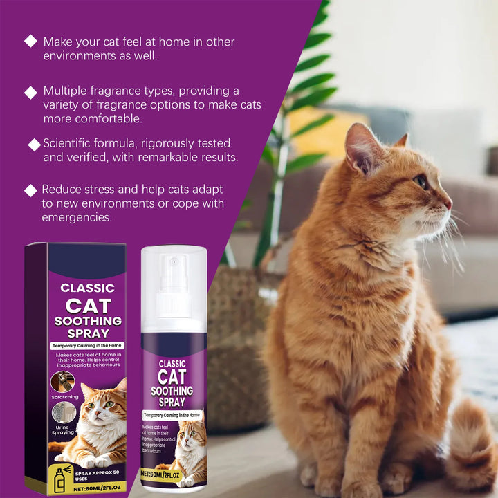60ml Pet Calming Spray Prevent Howling Reduce Anxiety Soothe Mood Pet Dog Cat Estrus Calming Prohibition Spray Pet Supplies