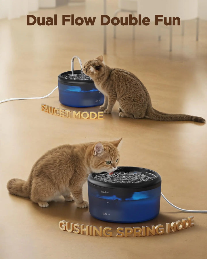 Automatic Water Fountain:Pet Water Fountain Pet Water Feeder Indoor Cat/Dog Drinking Bowl Water Dispenser Silent( No 5V 1A Plug)