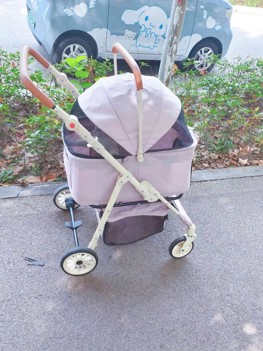 3-in-1 Pet Stroller for Cats & Dogs Detachable Carrier  Storage Basket One-Hand Fold & 4-Wheel Brakes  cat carrier dog carrier