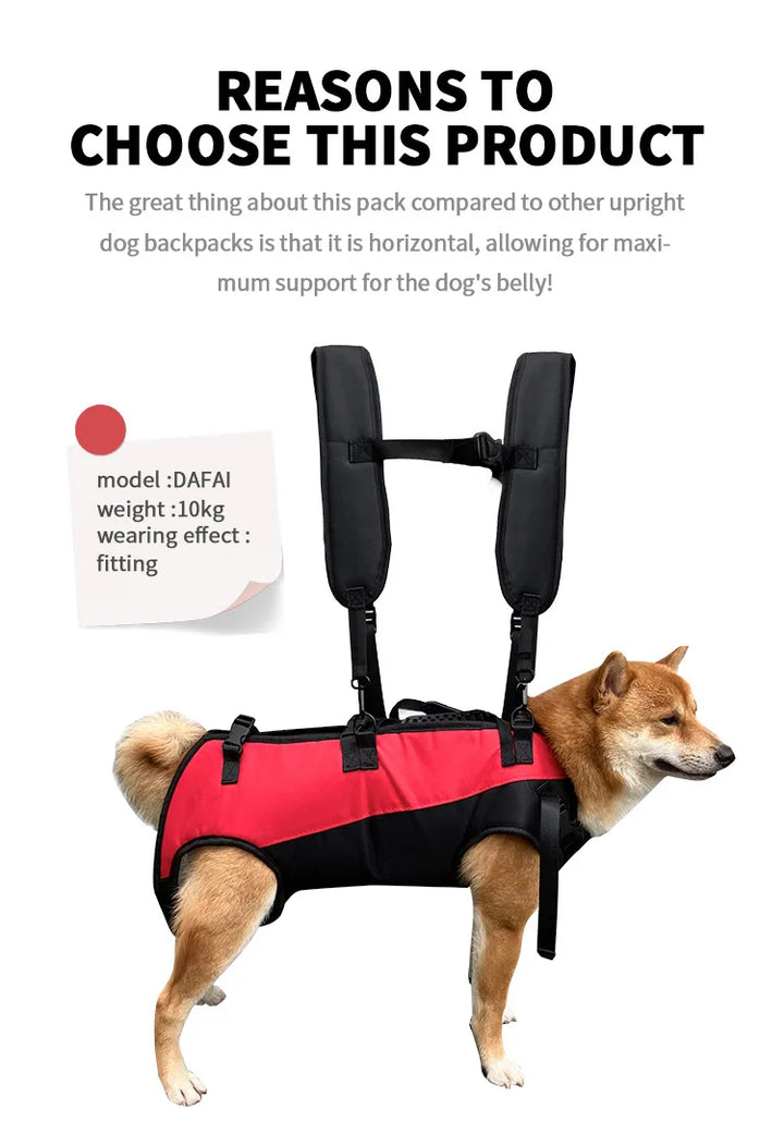 Pet Travel Backpack Shoulder Carrier Outdoor Hiking Walk Durable Comfortable Oxford Fabric Dog Carrying Bag Strap Fixation Bag