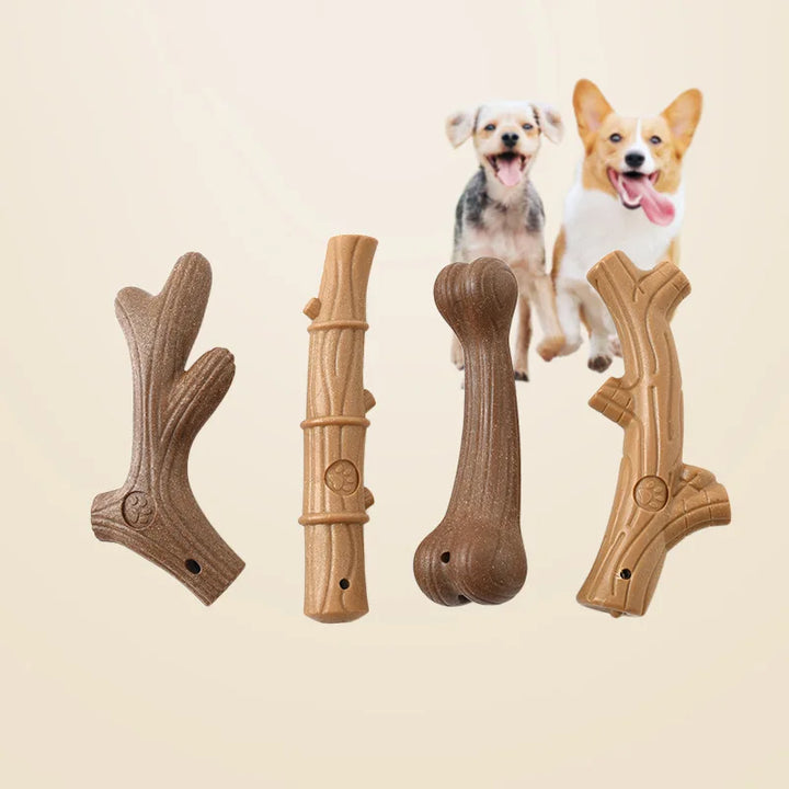Pet Dog Chew Toys Teeth Clean Stick Interesting Pine Wood Cute Bone Shape Durable Bite Puppy Interactive Toy Pet Supplies