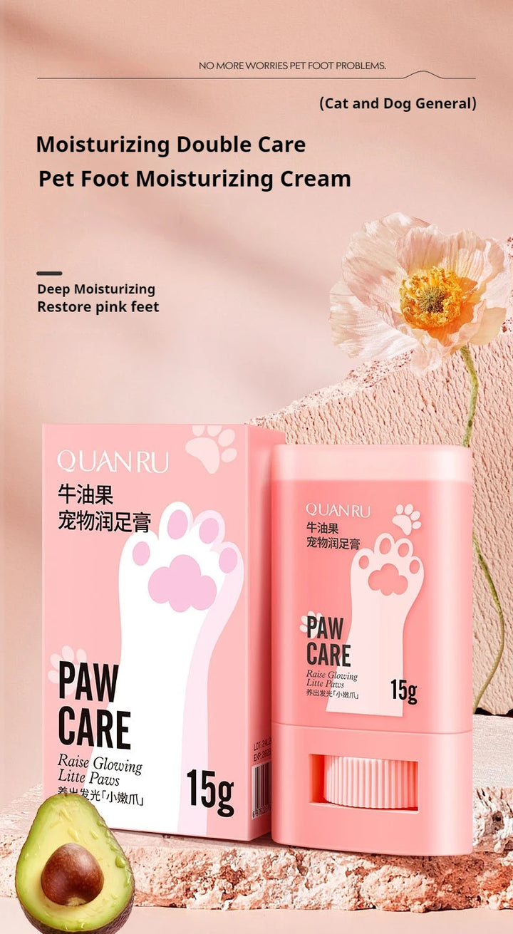 Pet paw care cream, rich in natural plant ingredients, gentle moisturizing, alcohol free, pet care moisturizing cream