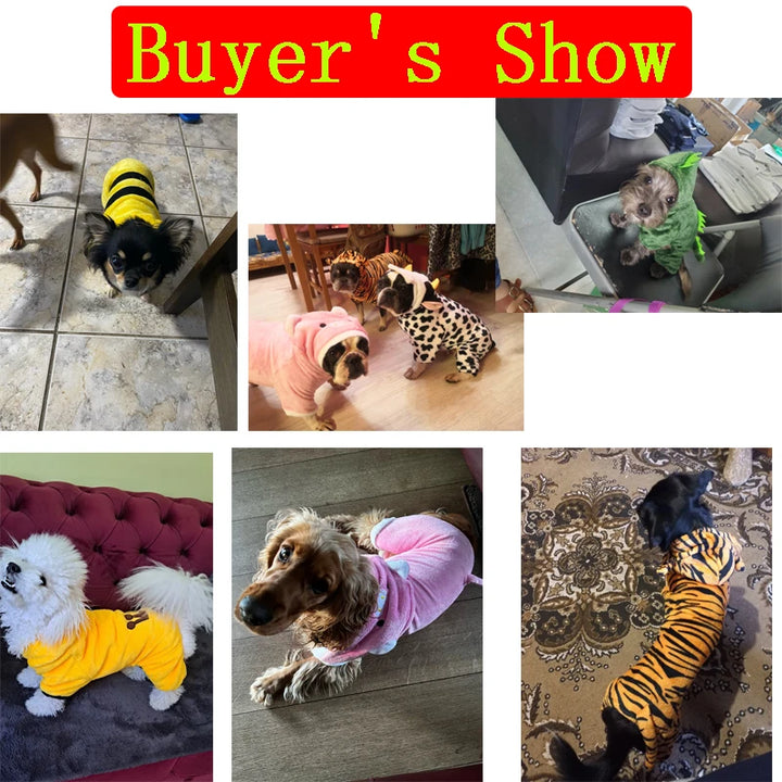 Pet Dog Clothes Soft Warm Fleece Dogs Jumpsuits Pet Clothing for Small Dogs Puppy Cats Hoodies Chihuahua Yorkshire Costume Coats