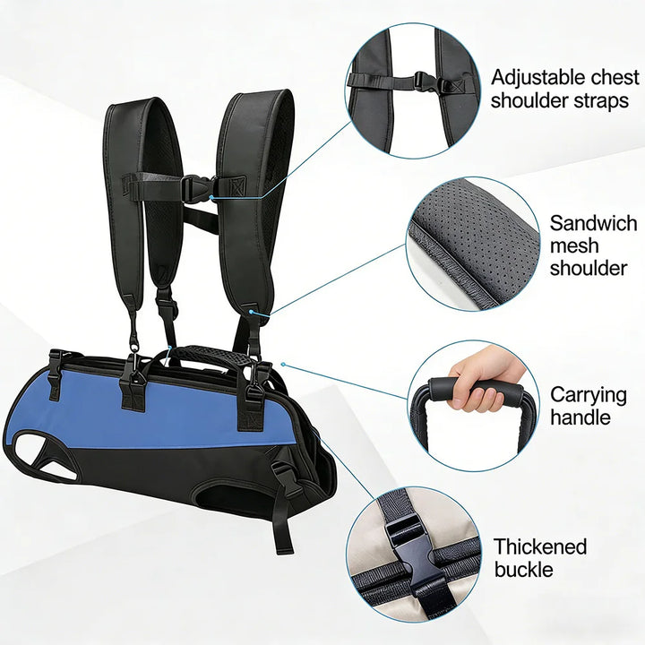 Pet Travel Backpack Shoulder Carrier Outdoor Hiking Walk Durable Comfortable Oxford Fabric Dog Carrying Bag Strap Fixation Bag