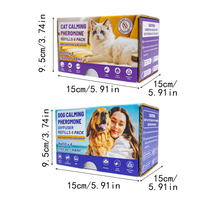 3/6pcs Pet Calming Diffuser, 3 In1 Pet Pheromones, Pheromones For Pet Relief Stress Anxiety Reduce Aggression Barking, 48ml