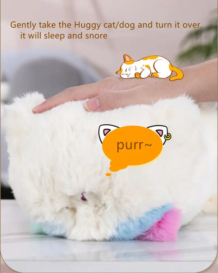 Cute Plush Toys Simulation Cat Dog Interactive Kids Huggy Pets Speak Electronic Accompanied Toy Children Gifts Birthday Awards