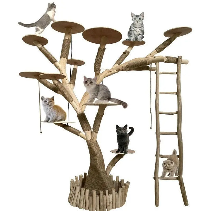 Nature Tree Cat Climbing Small Family Large Tree Cat Climbing Pet Tree House Indoor Habitat Pet Training Supplies Best GIft