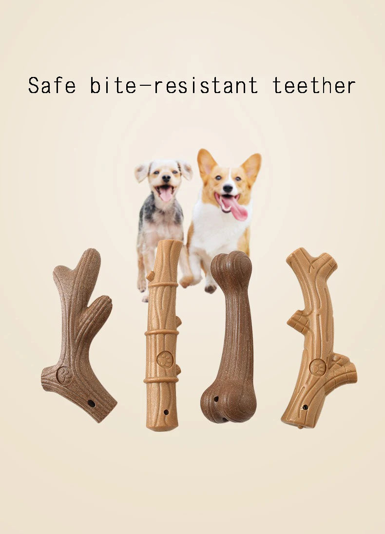 Pet Dog Chew Toys Teeth Clean Stick Interesting Pine Wood Cute Bone Shape Durable Bite Puppy Interactive Toy Pet Supplies