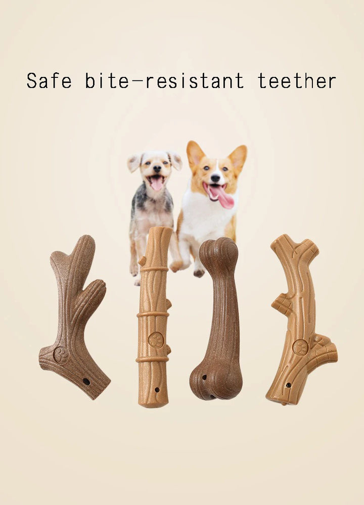 Pet Dog Chew Toys Teeth Clean Stick Interesting Pine Wood Cute Bone Shape Durable Bite Puppy Interactive Toy Pet Supplies