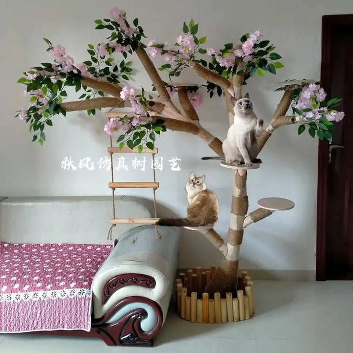 Nature Tree Cat Climbing Small Family Large Tree Cat Climbing Pet Tree House Indoor Habitat Pet Training Supplies Best GIft