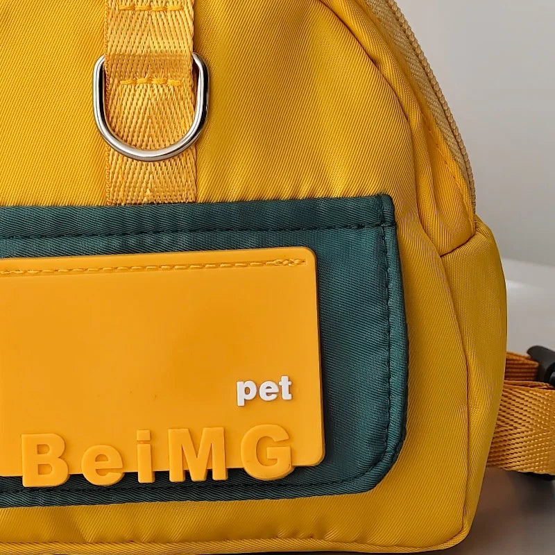 Pet Travel Traction Backpack Dog Bag Snack Toy Garbage Bag Free Hands Cat and Dog Supplies Outgoing Equipment Собака