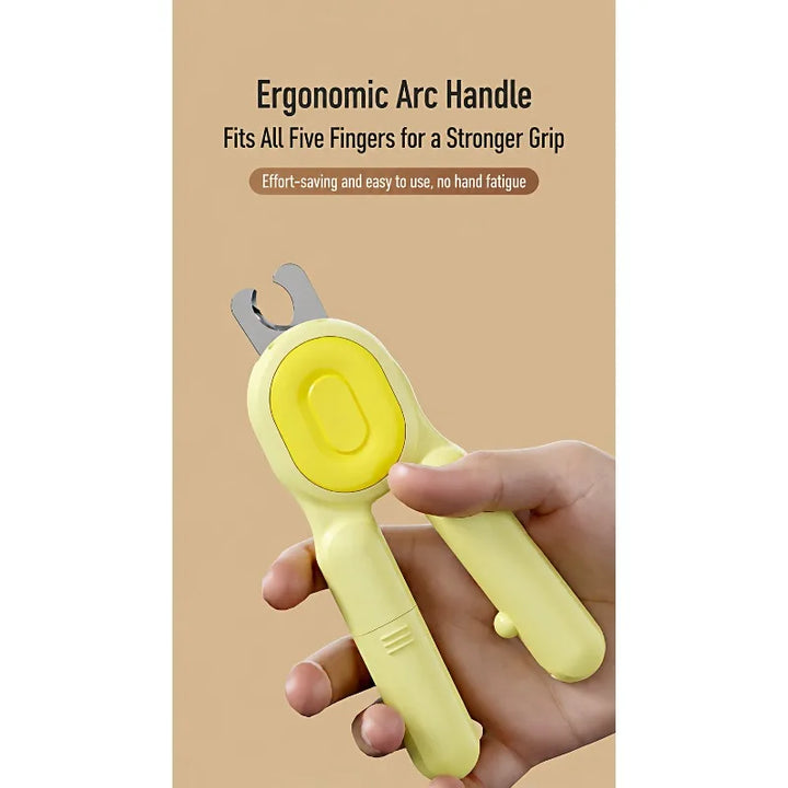 LED Light Pet Nail Clipper with File Anti-cut Bloodline Anti-splash Trimmer Safe Grooming Tool for Cat Kitten Precise Claw
