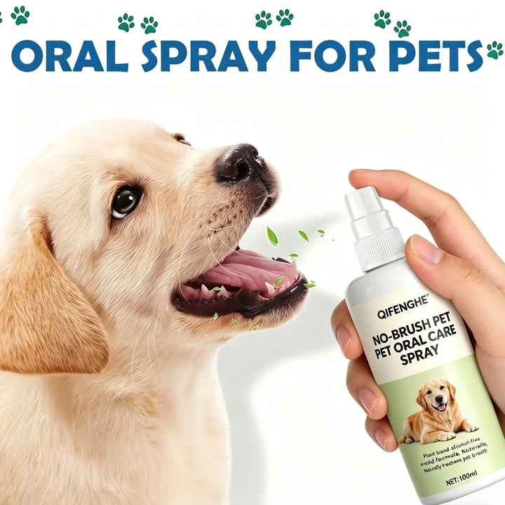 Pet oral freshener spray, which can freshen breath and promote the oral health of cats and dogs