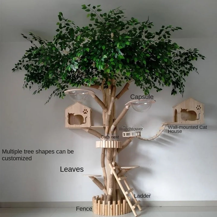 Nature Tree Cat Climbing Small Family Large Tree Cat Climbing Pet Tree House Indoor Habitat Pet Training Supplies Best GIft