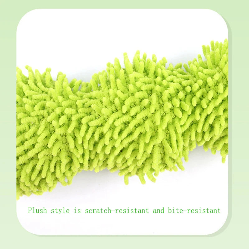 Cat plush toy pet amusing cat to relieve boredom interactive scratch-resistant and bite-resistant green animal toy